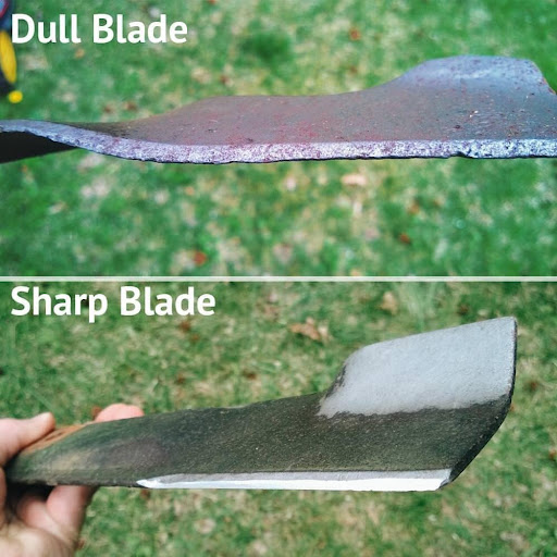 Sharp vs dull lawn mower blade